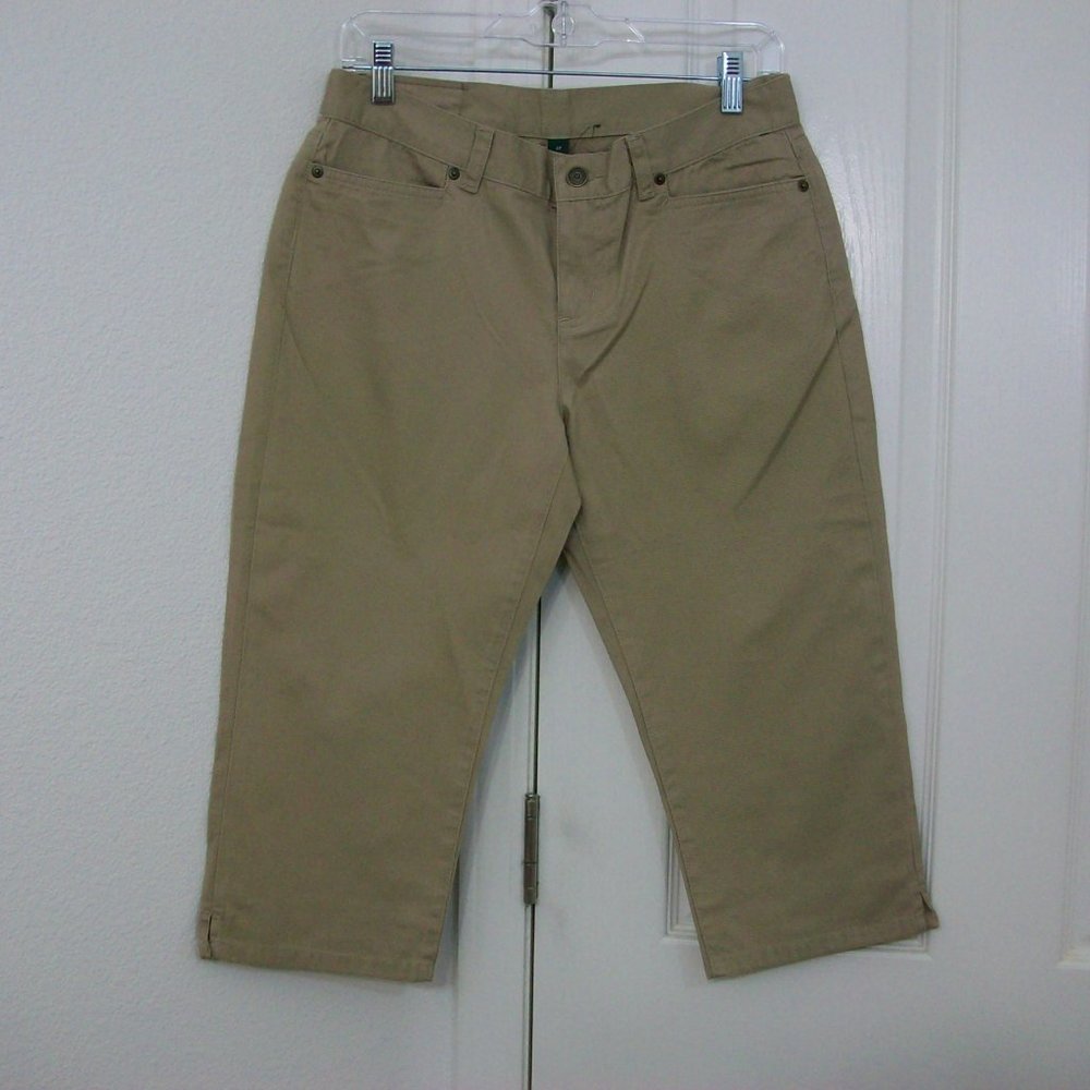 LRL LAUREN JEANS CO. Tan Capri 4P